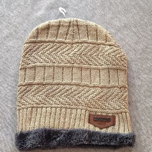 Knit Beanie with Faux Fur Trim SONG TING UNISEX WINTER 🥶❄️🥶❄️ BEANIE HAT